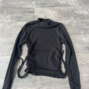 No Boundaries Charcoal Ribbed Knit Sweater